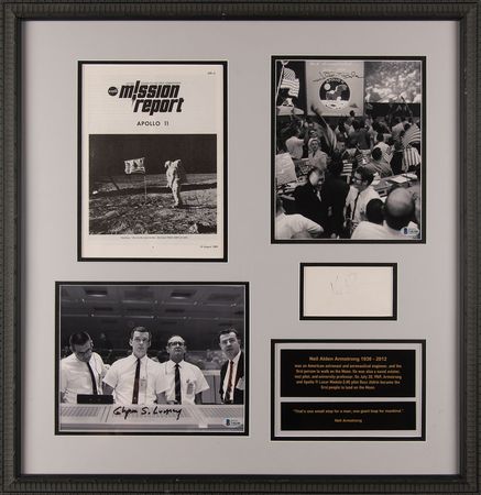 Lot #365 Neil Armstrong (2) Signed Items