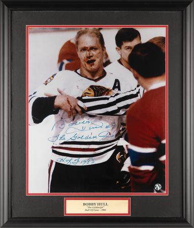Lot #725 Bobby and Brett Hull (2) Signed Photographs - Image 2