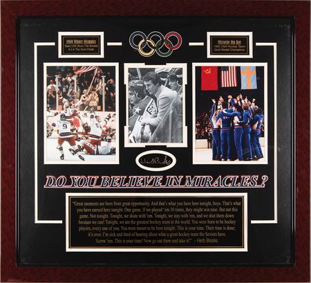 Lot #732 Miracle on Ice: Herb Brooks Signature