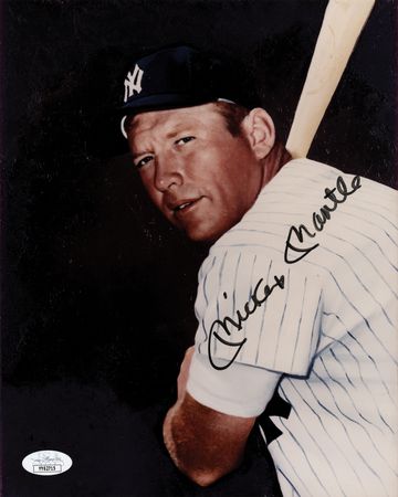 Lot #727 Mickey Mantle Signed Photograph