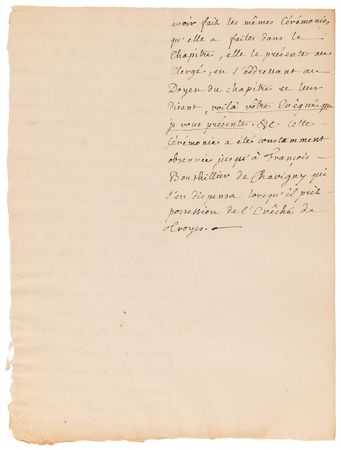 Lot #181 Jean-Jacques Rousseau Handwritten Manuscripts on Isabella of Valois and Pope Sixtus V - Image 4