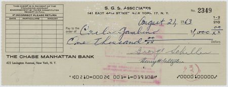 Lot #186 Carlo Gambino Signed Check - Image 2