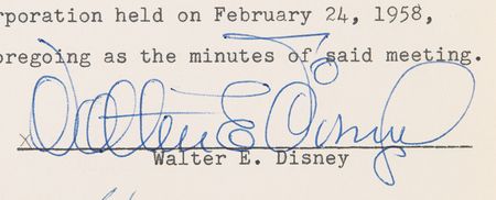 Lot #737 Walt Disney Document Signed for WED Enterprises - Disneyland's Holding Company - Image 4