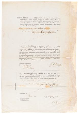 Lot #454 Frederic Chopin Twice-Signed Document,