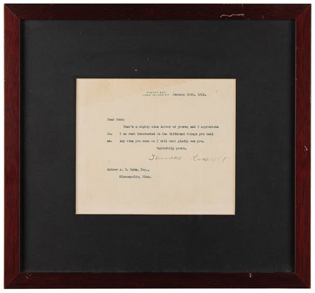 Lot #103 Theodore Roosevelt Typed Letter Signed - Image 3
