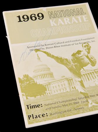 Lot #631 Bruce Lee Signed 1969 National Karate Championship Program - Image 1