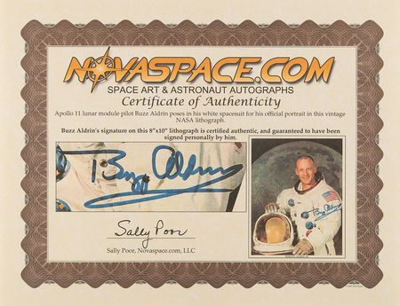 Lot #342 Apollo 11 (3) Signed Photographs - Uninscribed NASA WSS Lithos - Image 5