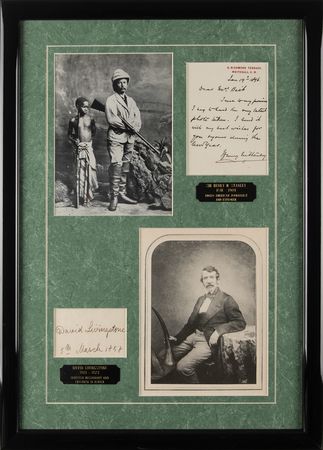 Lot #182 Henry M. Stanley and David Livingstone