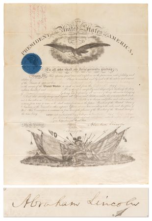 Lot #11 Abraham Lincoln Document Signed as President, Appointing a First Cavalry Officer as Second Lieutenant - Image 1