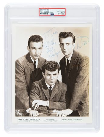 Lot #1190 Dion DiMucci Signed Photograph
