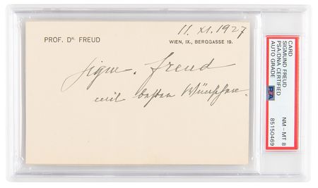 Lot #1068 Sigmund Freud Signature - PSA NM-MT 8