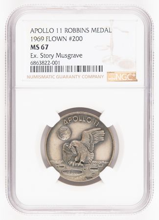 Lot #1135 Apollo 11 Flown Robbins Medallion - From the Personal Collection of Story Musgrave - Image 1