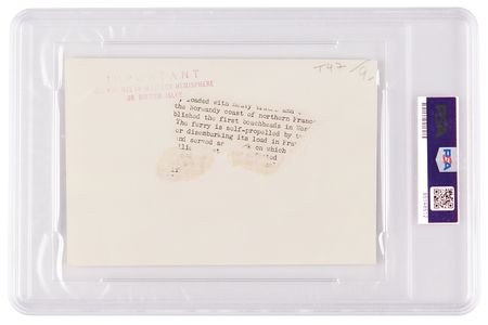 Lot #1127 World War II: Operation Overlord D-Day Landing Original Wirephoto - PSA Type III - Image 2