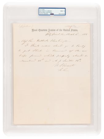 Lot #1009 U. S. Grant Autograph Letter Signed,
