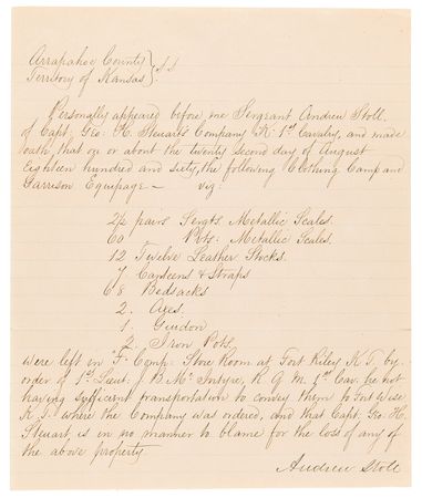 Lot #1115 J. E. B. Stuart Partial Document Signed - PSA GEM MT 10 - Image 2