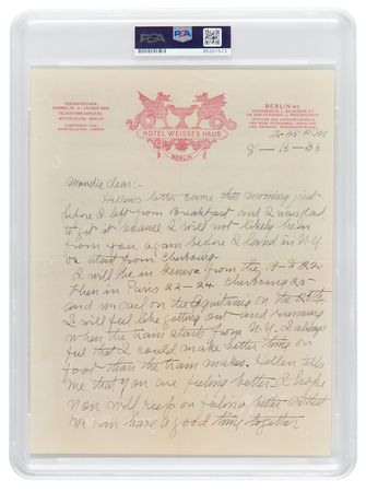 Lot #1235 James Naismith Autograph Letter Signed - PSA NM-MT 8 - Image 2