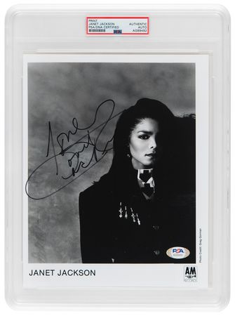 Lot #1205 Janet Jackson Signed Photograph