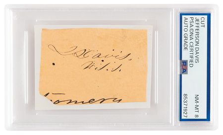 Lot #1119 Jefferson Davis Signature as a
