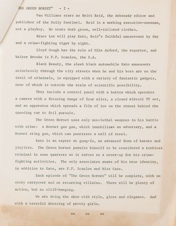 Lot #1224 Green Hornet: Bruce Lee and Van Williams Original 'Type I' Photograph - Image 4