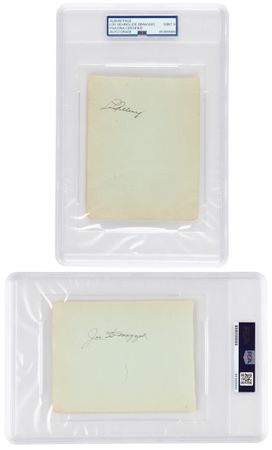 Lot #1233 Lou Gehrig and Joe DiMaggio Signatures -