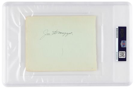 Lot #1233 Lou Gehrig and Joe DiMaggio Signatures - PSA MINT 9 - Image 5