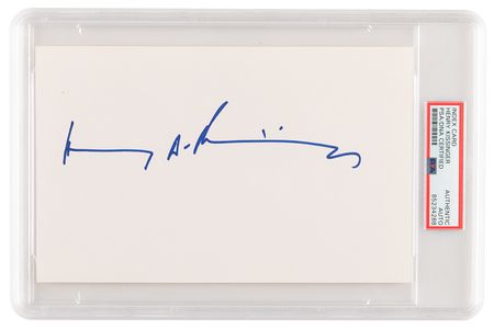 Lot #1097 Henry Kissinger Signature