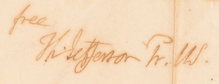 Lot #1003 Thomas Jefferson Signed and Hand-Addressed Free Frank as President - Image 2