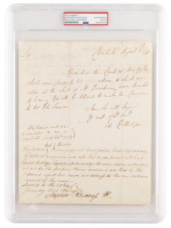 Lot #1104 Edward Rutledge Autograph Letter Signed - Image 1