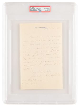Lot #1010 James A. Garfield Autograph Letter Signed as President - Image 1