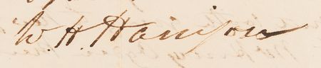 Lot #1004 William Henry Harrison Autograph Letter Signed to His Son: 