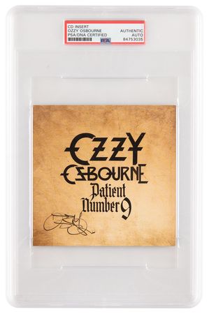 Lot #1197 Ozzy Osbourne Signed CD Insert