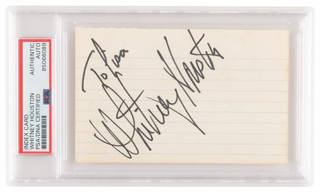 Lot #1204 Whitney Houston Signature