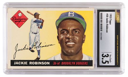 Lot #1243 1955 Topps #50 Jackie Robinson CSG VG+ 3.5 - Image 1