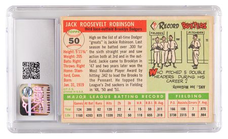 Lot #1243 1955 Topps #50 Jackie Robinson CSG VG+ 3.5 - Image 2