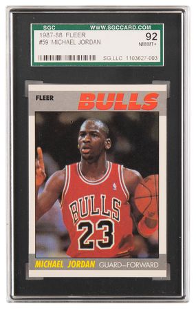 Lot #1248 1987 Fleer #59 Michael Jordan SGC NM-MT+