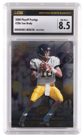 Lot #1253 2000 Playoff Prestige #286 Tom Brady RC