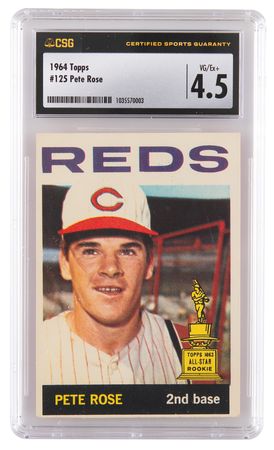 Lot #1245 1964 Topps #125 Pete Rose CSG VG-EX+ 4.5 - Image 1