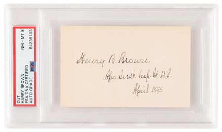 Lot #1080 Henry Billings Brown Signature - PSA