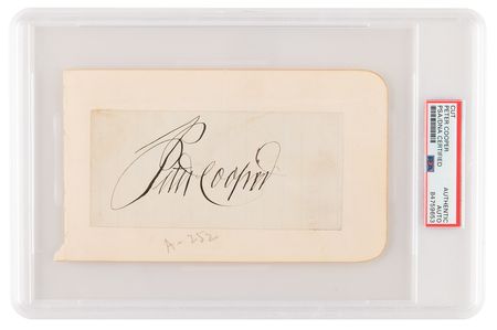 Lot #1087 Peter Cooper Signature