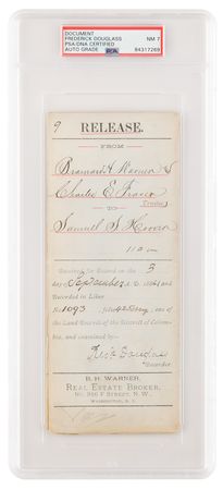 Lot #1056 Frederick Douglass Document Signed - PSA