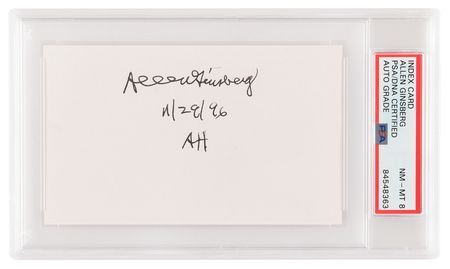 Lot #1161 Allen Ginsberg Signature - PSA NM-MT 8