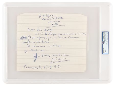 Lot #1144 Pablo Picasso Autograph Letter Signed -