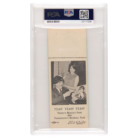 Lot #1305 Beatles 1964 Municipal Stadium (Kansas City) Concert Ticket - PSA FULL VG-EX 4 - Image 2