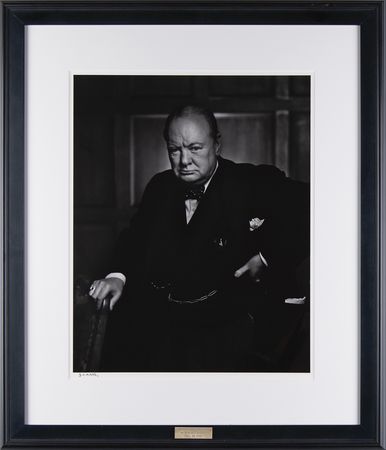 Lot #4027 Winston Churchill Oversized Photograph Signed by Yousuf Karsh - Image 2