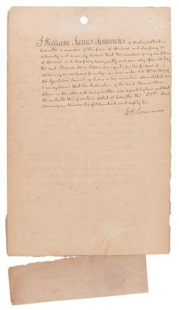 Lot #4013 Thomas Edison Document Signed for Light Bulb Patent: 