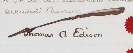 Lot #4012 Thomas Edison Document Signed for Electric Meter Patent - Used in Developing the Electric Light - Image 5