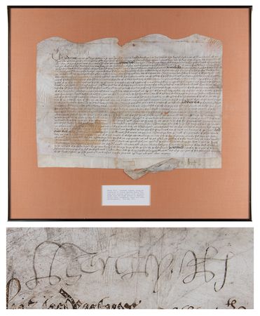 Lot #4018 King Henry VIII Rare Document Signed (1541) - Image 1