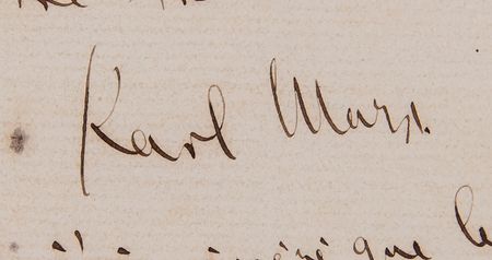 Lot #4022 Karl Marx Autograph Letter Signed on the French Edition of Das Kapital: 