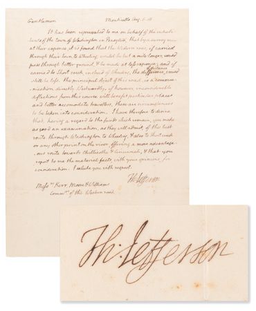 Lot #4002 Thomas Jefferson Autograph Letter Signed as President on 