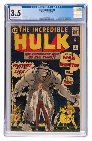 Lot #4052 The Incredible Hulk #1 (Marvel, 1962) - CGC 3.5 (off-white to white pages) - Image 1